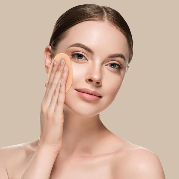 Sæt med 5 makeupsvampe, glatte svampe til foundation, hudfarve, professionelle makeupsvampe