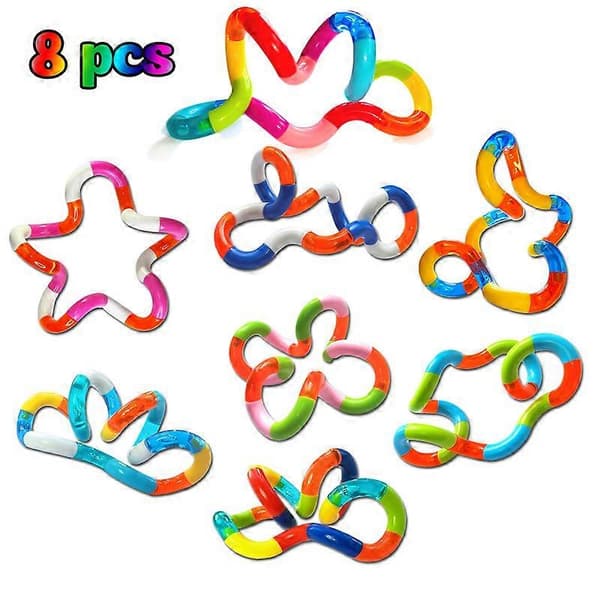 Twisty Bendy Fidget Leksaker, 4 st Twisty Fidget Pack Billigt