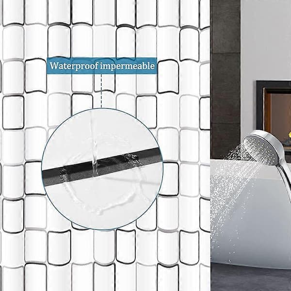 Duschdraperi, 100% PEVA Vattentätt Anti-Mögel Resistent