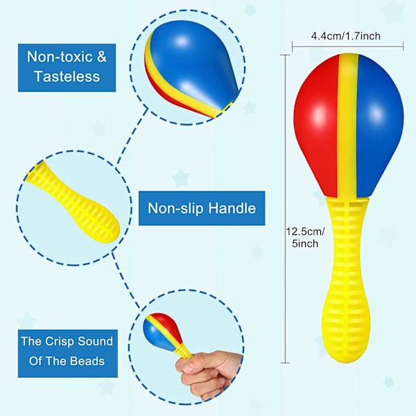 Percussion Maracas Par af Shakers Rasler