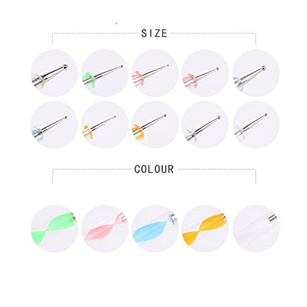 Nagelkonstborste Set, Nagelkonstverktyg Set, Nagelprickverktyg, Nageldammborste, Randiga Nagelkonstborste för Linjer, Nagelritpenna för Nageldesign