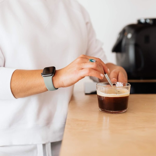 Kompatibel med Apple Watch-reim 38mm/40mm/41/42mm（SM）, for Apple Watch Series 10 9 8 7 6 5 4 3 2 1 SE, Grå 38mm/40mm/41/42mm（SM）