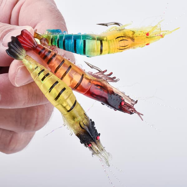 Fiskesluker, 6 sluker, 7 cm, laget av PVC.