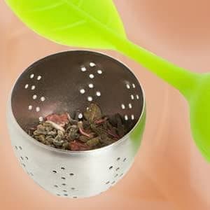 Te-infuser, Løsbladste-brygger, Silikone med rustfri stål si-kugle