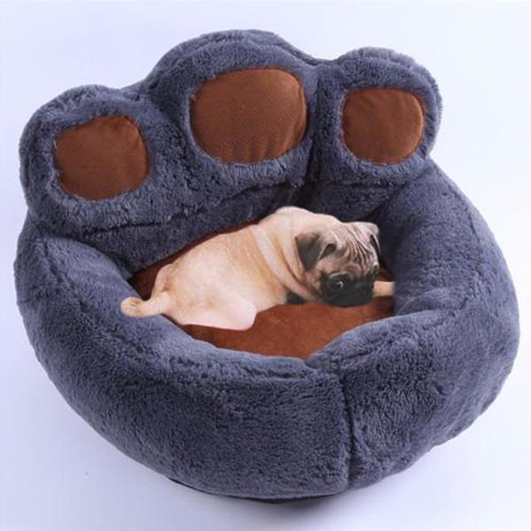 Blød kæledyrsseng sofa til katte og små mellemstore hunde Bjørnepote Varm Plys Hund Kat Redeseng Sofa Stor Kæleseng Soveseng Måtte