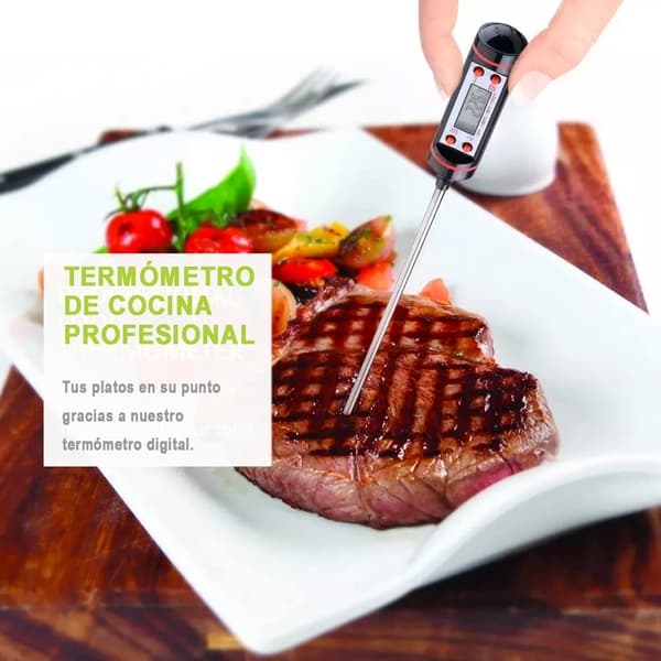 Digital Termometer - Kött Vatten Vätskor Barbecue Mat Ugn Olja BBQ (23,6cm)