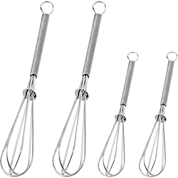 Mini Visper Rustfritt Stål, Liten Visp 2 Stykker, Visping, Pisking, Blanding av Ingredienser, Miksing av Sauser