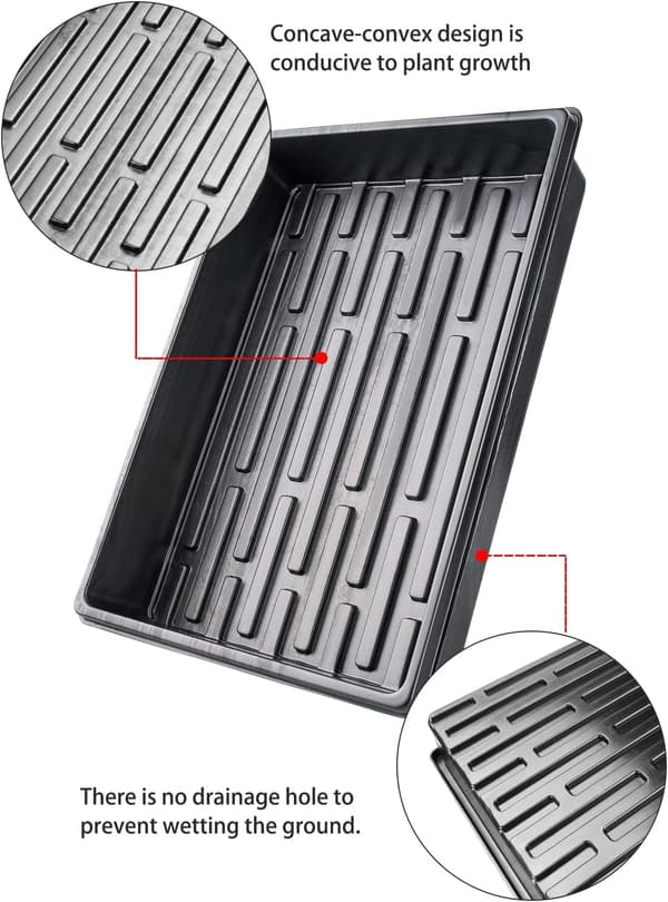 Uperforerte spirebrett, 10-pakning, egnet for potteplanter, hager, drivhus og hydroponiske planter.