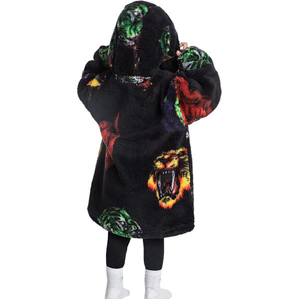 Lasten Oversized -huopa huppari, Pienten tyttöjen ja poikien pehmeä fleece hupullinen puettava huopa, pörröinen jättiläismäinen collegepaita taaperolle