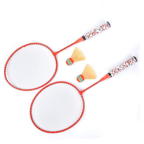 Badmintonracketar för barn, badmintonset med 2 bollar för spelare inomhus och utomhus