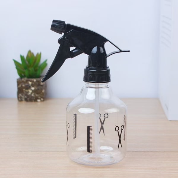 Hårsprayflaske, fin tåke, klar, 250 ml, for frisører