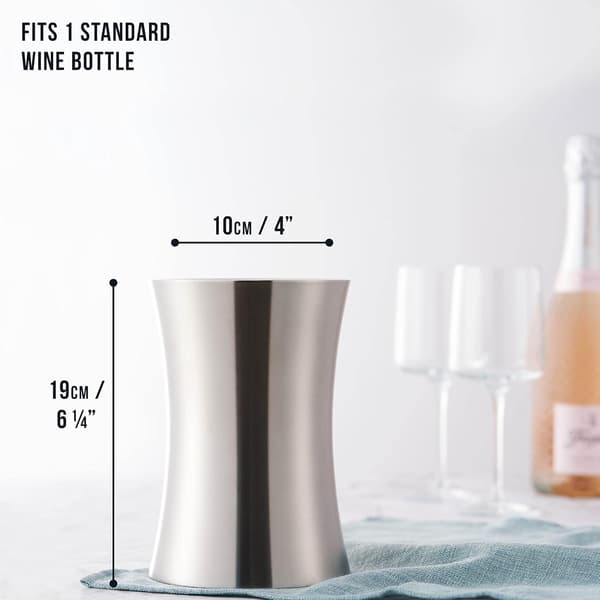 Premium Vinkøler Spand - Dobbeltvægget Vinkøler i Rustfrit Stål - Champagnekøler 19 cm x 10 cm