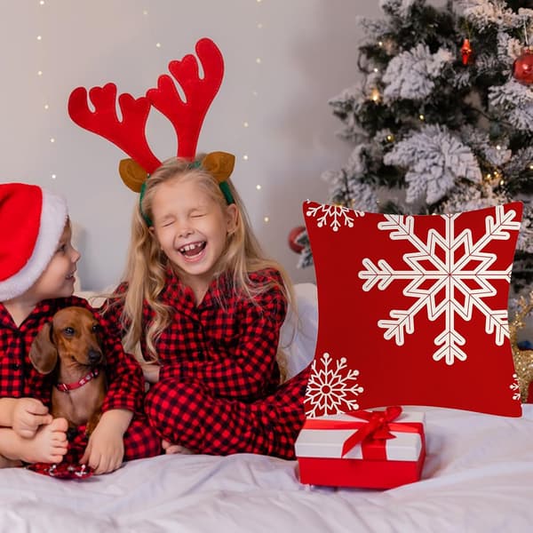Julkuddeöverdrag, Julkuddeöverdrag i Linne, Julkuddeöverdrag för Dekoration, Julkuddar för Soffa, för Soffa, Vardagsrum, Sovrum