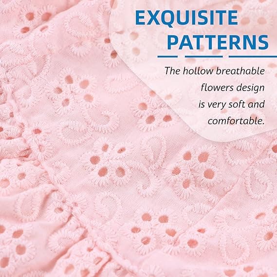 Solhat til spædbørn med broderede blomster, spædbarns bøllehatte, sommerhat til små piger pink M
