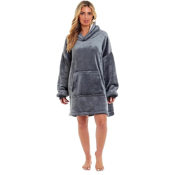 Hætteklæde Tæppe Top Lounge Fleece Sherpa Originale Tæpper Sweatshirt Hættetrøje Som Set På TV Varm Blød Hyggelig One Size