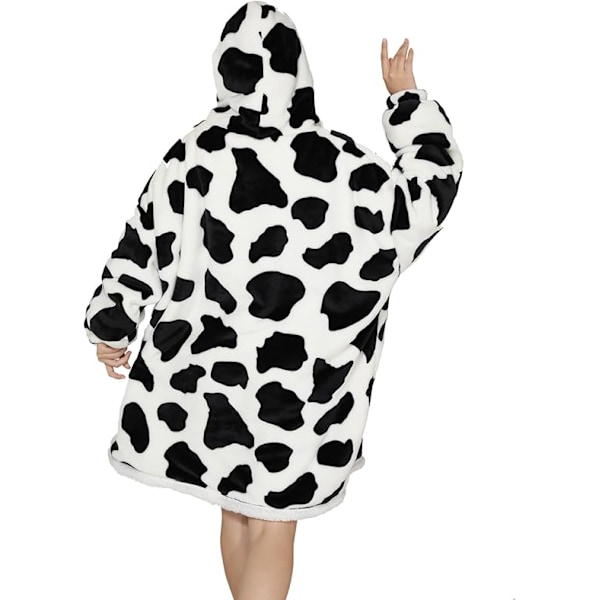 Oversized Blanket Hoodie, Sherpa Fleece Brukbar Teppe Hoodie for Kvinner Menn, Myk og Varm Hettegenser Voksne