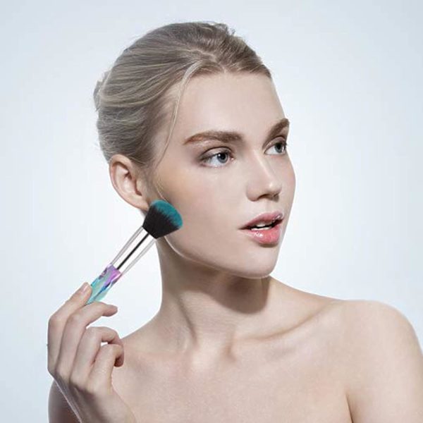 Ammattimainen meikkisiveltimet 10 kpl, pehmeät harjakset, meikkisiveltimet, eyeliner, kulmakarvat, huulet, konttuuri, sekoitussiveltimet White