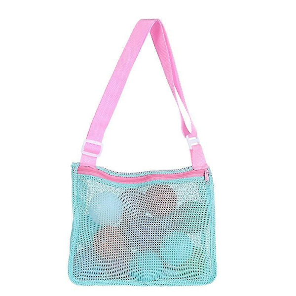 Farverig Mesh Strandtaske Justerbar Børne Hurtigtørrende Net Tote