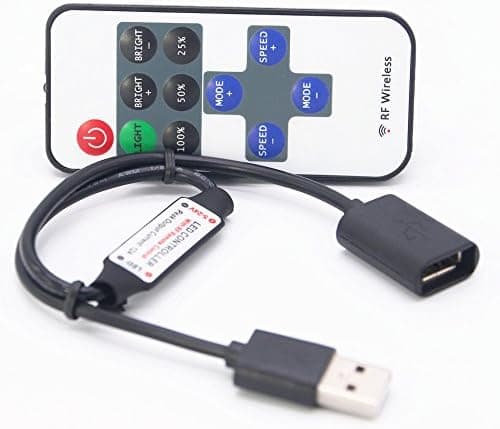 DC5-24V 11 tangenter Mini USB RF trådlös dimmer fjärrkontroll LED-kontroller för enfärgad remsa