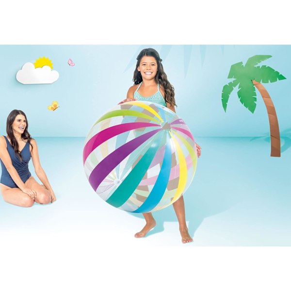 Vattenboll, prickig strandboll, stor strandboll, Diameter 107cm före uppblåsning, 68cm efter uppblåsning