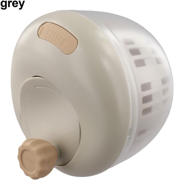 Fruktsalladsslunga med grön vev, 14 cm bas. ABS/PC/PP med bricka och grönsakstork för
