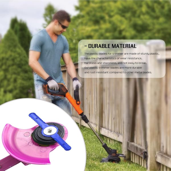 20 STK Plastgressklipperblader, 139 mm Gressklipperblader Hageklipper Erstatningsblader for Trådløs Gressklipper (Blå)
