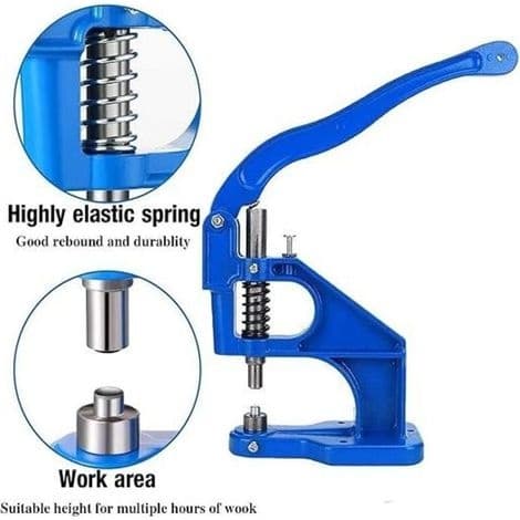 Professional eyelet press, rivet press, snap fastener press with 1500 eyelets (inner diameter 6 mm, 10 mm, 12 mm)