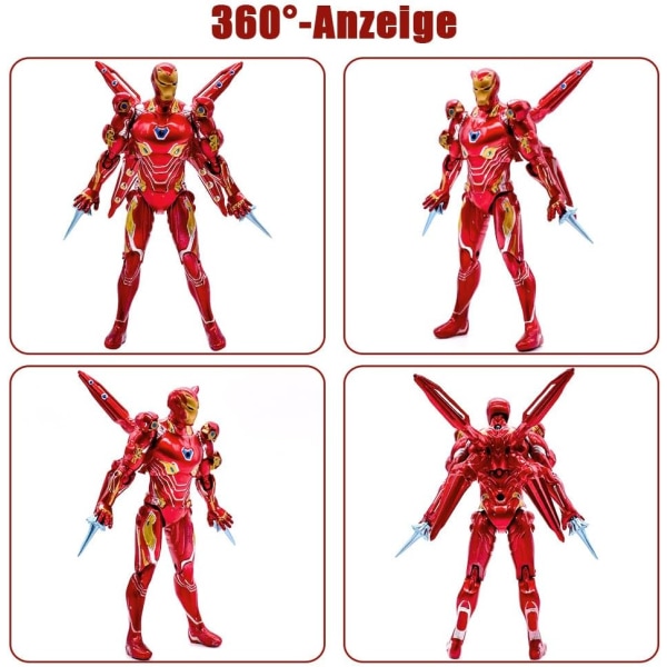 Miotlsy Iron Man - 17 cm Iron Man Figure, Avengers Marvel Legends Figur Iron Man