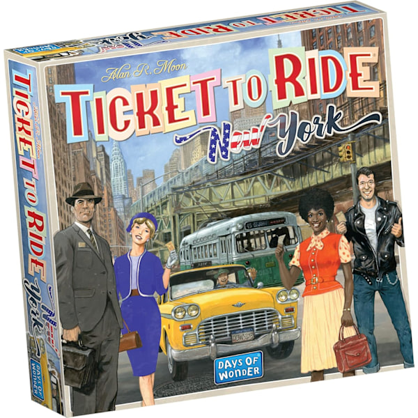 Days of Wonder Ticket to Ride New York brætspil, alder 8+, gennemsnitlig spilletid 10 - 15 minutter, Multicolor, for 2 til 4 spillere