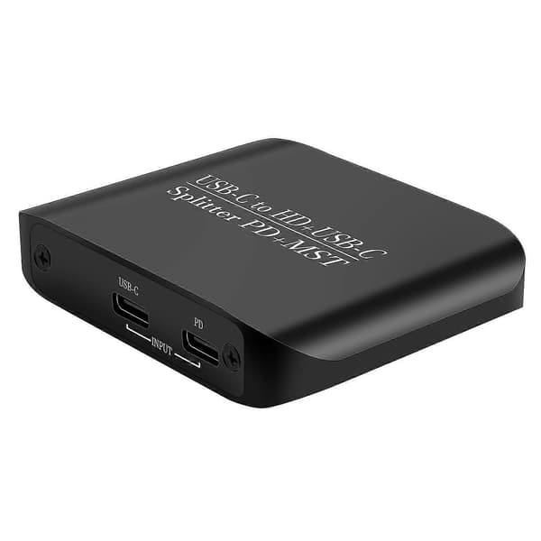 NK-E70 Typ-C till HD+Typ-C Splitter 4K 60Hz MST/SST Display Adapter Stöd PD-laddning