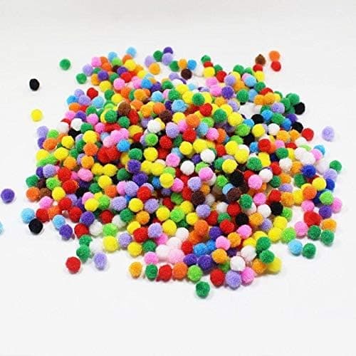 Pom-Pom Bolde, 500 stk. 8mm Håndværk Små Mini Pom'er til Håndværk - Assorterede Multi Farver