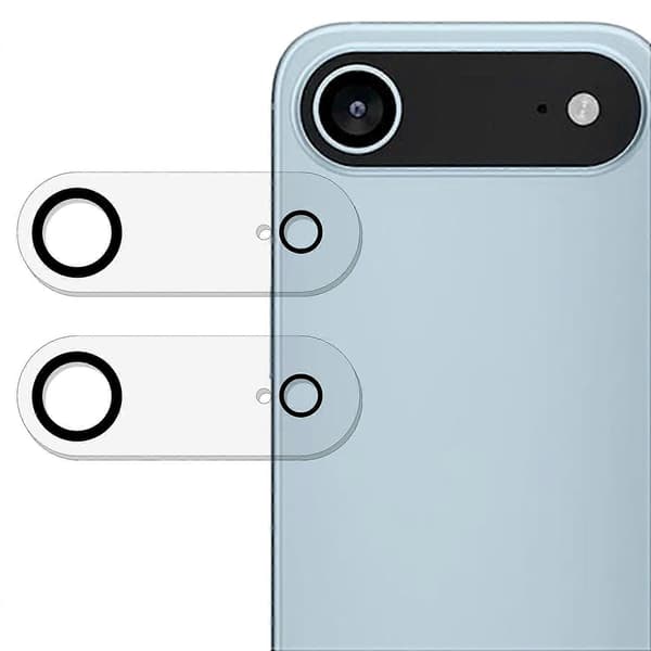 2 st. för iPhone 17 Air Kameralinsskydd Silke Tryck Linsskydd 3D Arc Edge