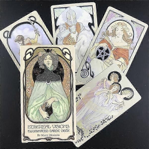 Ethereal Visions: Valaistu Tarot-korttipakka