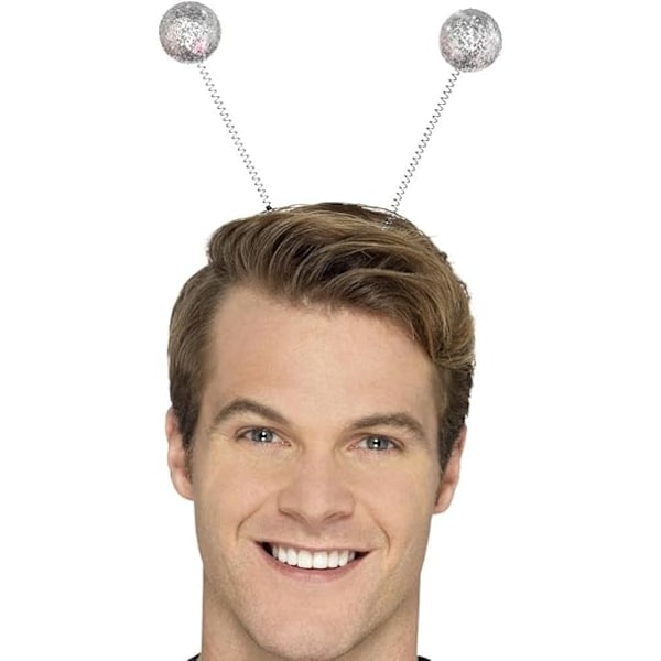 Hopeiset Alien Glitter Ball Boppers -asuste