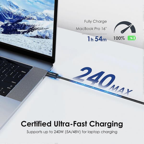 WAVLINK T4C7P För MacBook Pro/Air Extern SSD eGPU 40Gbps Dataöverföring Thunderbolt 4-kabel