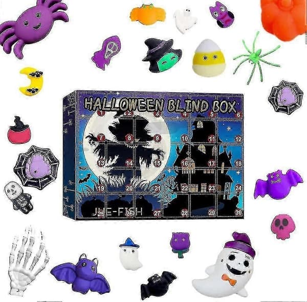 2026 30 pcs Halloween Countdown Advent Calendar Ornaments Surprise Blind Boxes