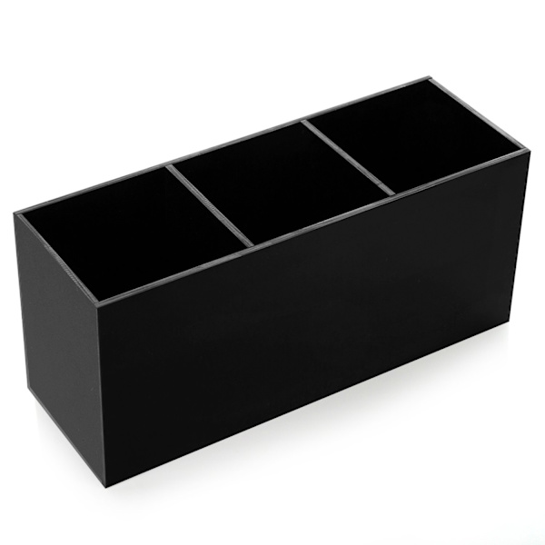 Makeup Børsteholder Organizer, 3 Slots Akryl Kosmetik Børste Opbevaringsboks