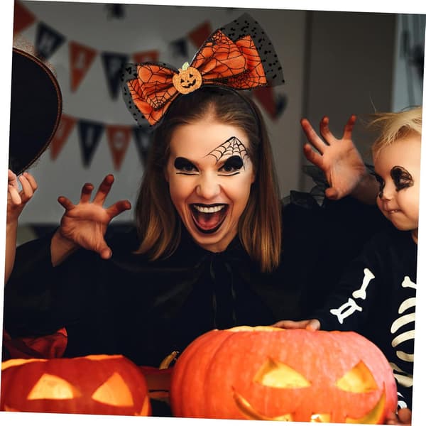 Slør Hårbånd, Halloween Hårspenne, Halloween Hodeplagg, Hårpynt, Gresskar, Jack o' Lantern