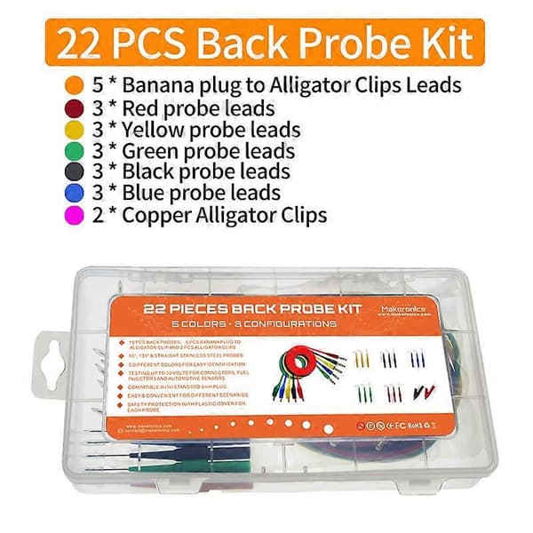 22 stk. Back Probe Kit | 15 stk. 30V Back Probe Pin