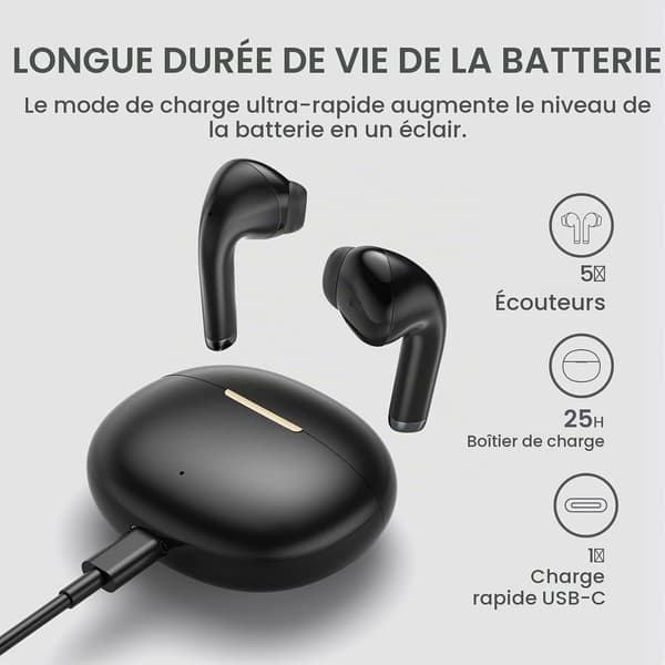 Trådløse Bluetooth-ørepropper for Samsung, Mini In-Ear-hodetelefoner