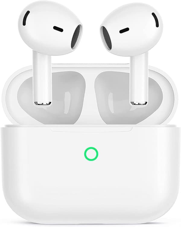Trådløse Bluetooth-øretelefoner, Bluetooth 5.3-headset med 4 støjreducerende mikrofoner, 40 timers spilletid, Hi-Fi stereolyd