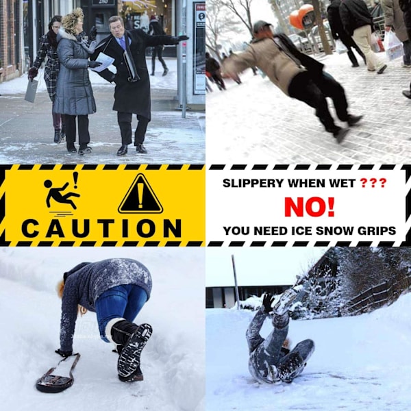 Is-Sne Grips, Anti-Slip Vinter Is Grippers Sne Traction Klodser Kramper Spikers Is Traction Slip på Støvler Sko Dæksel - Størrelse M M