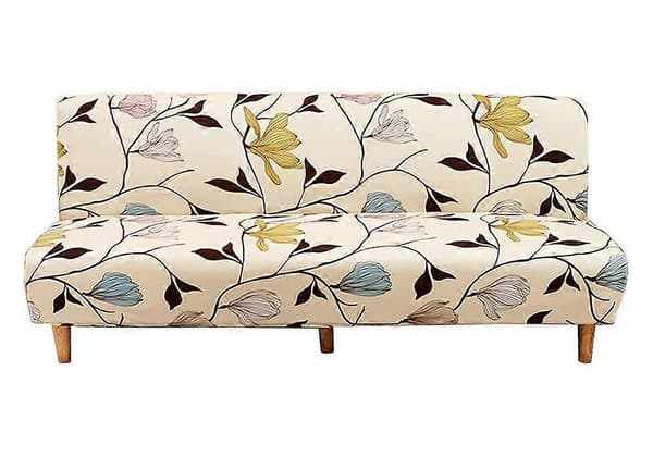 Sofföverdrag utan armstöd stretch armlös soffa överkast 1-sits sofföverdrag