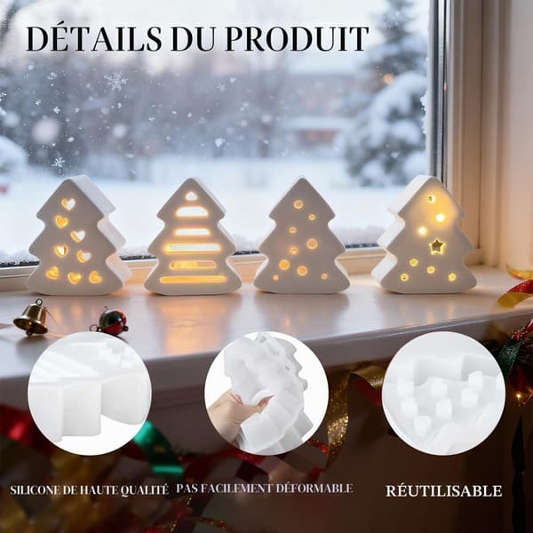 Jule-silikoneforme - Jule-silikoneforme - Støbeforme - Juleforme - Til støbearbejde - DIY