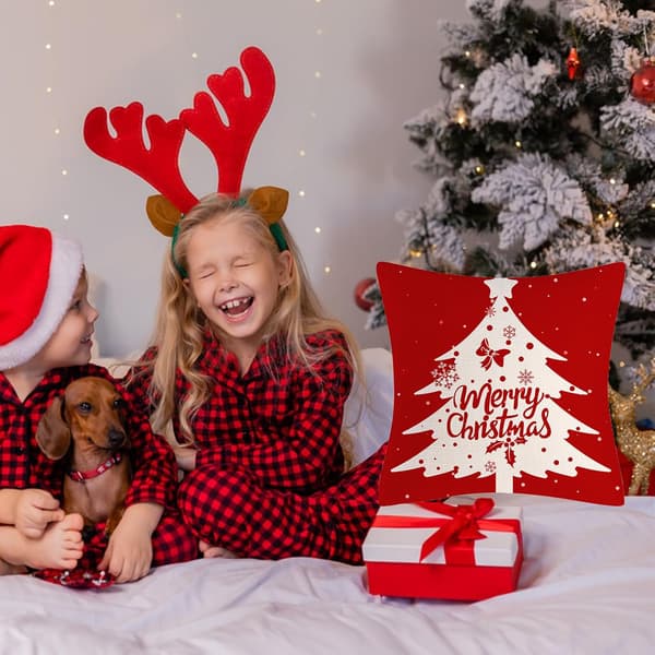 Julkuddeöverdrag, Julkuddeöverdrag i Linne, Julkuddeöverdrag för Dekoration, Julkuddar för Soffa, för Soffa, Vardagsrum, Sovrum