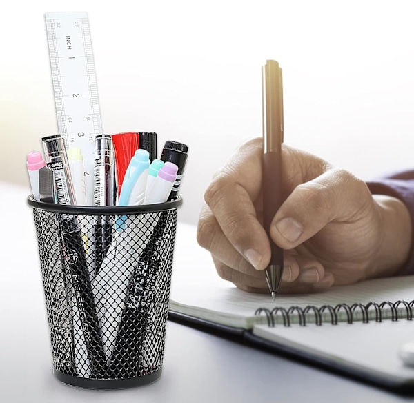Penholder 6-pak, Mesh Skrivebordsorganisator Penneholder Blyantholdere, Kontorartikler Blyantkrukker til kontor, hjem, klasseværelse