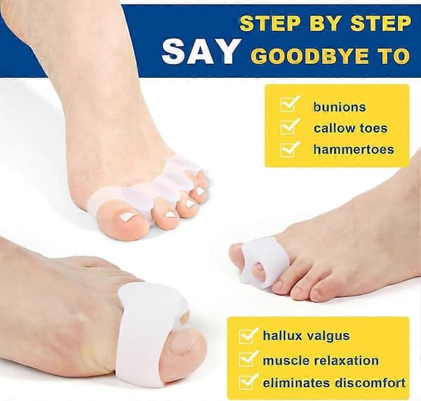 Tåseparatore for kvinner og menn, Hallux valgus korrigerer