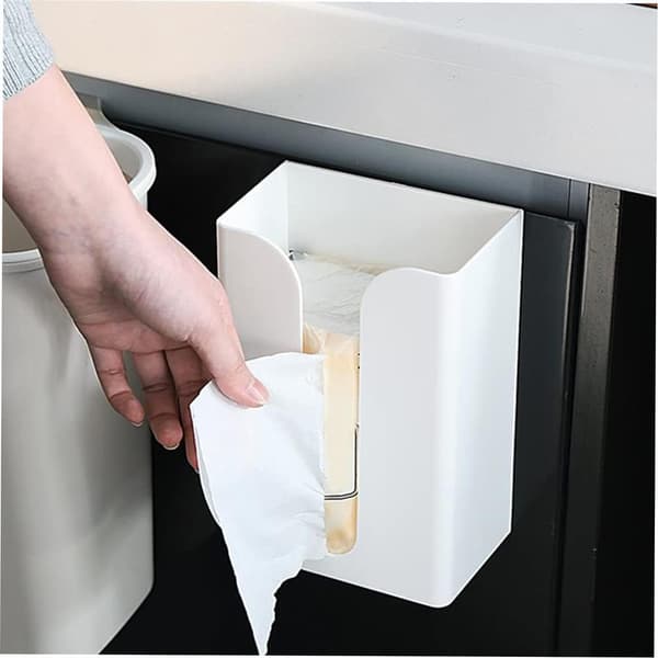 Självhäftande tissuebox (1 enhet) – Borrfri installation, plast, vit