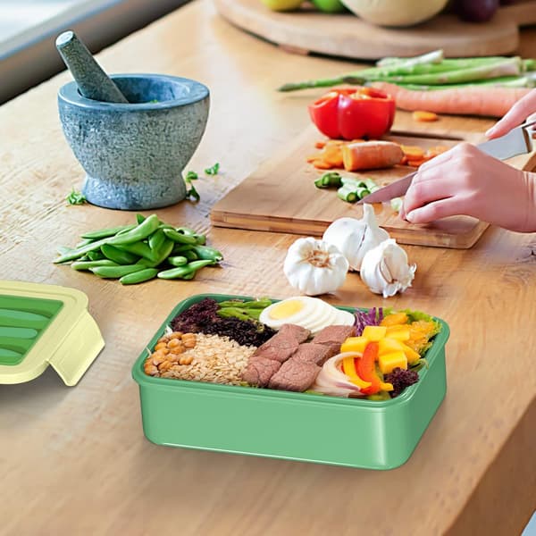 Bento Lunchlåda för Barn, Unisex, Matbehållare, Plast, Mikrovågsugns- och Diskmaskinsäker