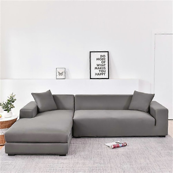 Elastisk sofatrekk, komfortabelt stretchstoff (Grå, 140-180cm)